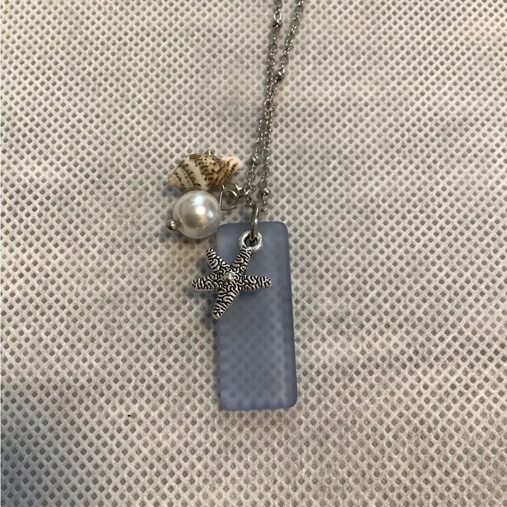 NWT! Bohemian Faux Sea Glass Necklace - Picture 2 of 4